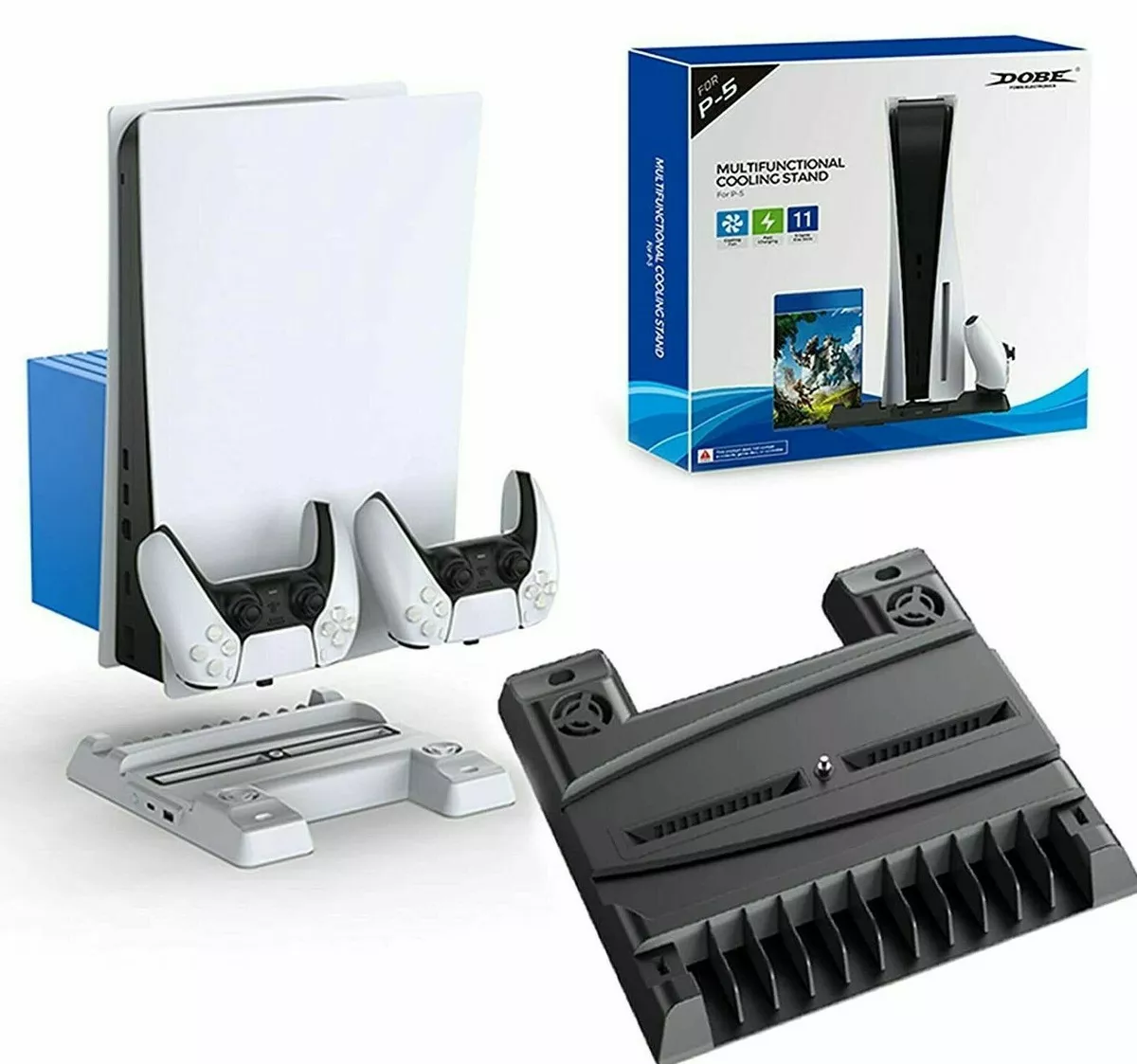 PS5 Controller Charging Station Compatible with PS5 Controller,DOBE Playstation 5 PS5 Controller Charger Dock Station with Fast Charging Speed in 2 Hours,PS5 Remote Charger Station with Charigng Cable : Video Games