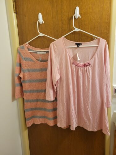 Lot of 2 Womens Plus Size 0 0x Sweater top Brand New nwt maurices fashion bug