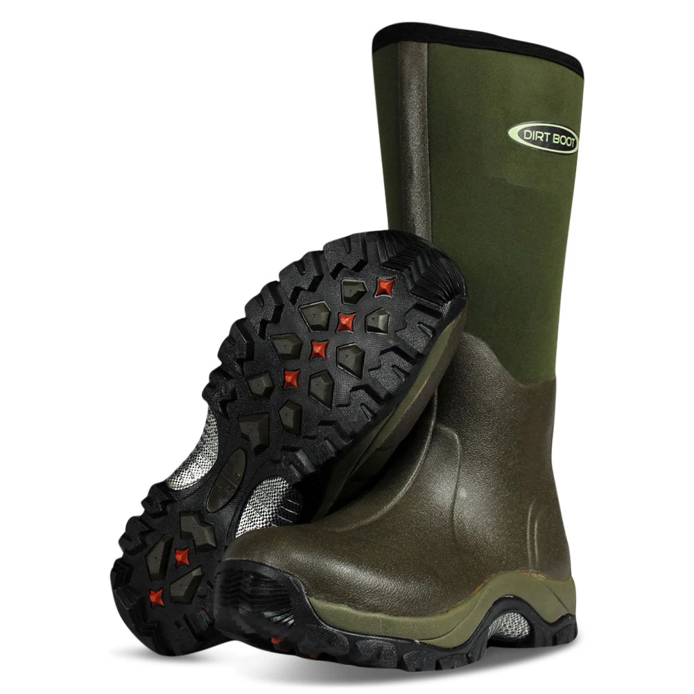 Dirt Boot® 10mm Winter Neoprene Wellington Muck Boot Pro-Sport™ Green Wellies