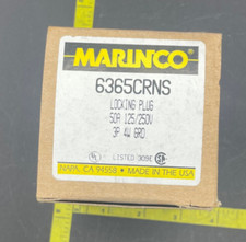 6365CRNS, Locking Plug, 50 Amp, 125/250VAC, 3P 4W Ground, Marinco