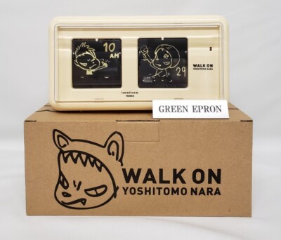 Yoshitomo NARA (d'après) - Flip Clock Walk on (Beige) - Clock - Contemporary Art
