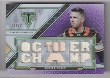 2021 Topps Triple Threads Relics Amethyst Buster Posey 13/27 October Champ