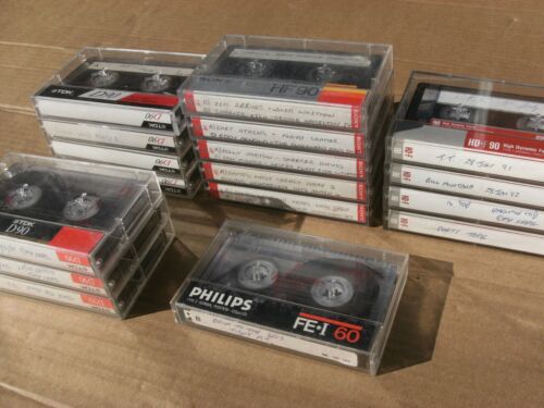 RESTPOSTEN KASSETTEN SONY HD-F TAPE SONY CASSETTE HF90 TDK D90 CASSETTE LEER TAPE SONY