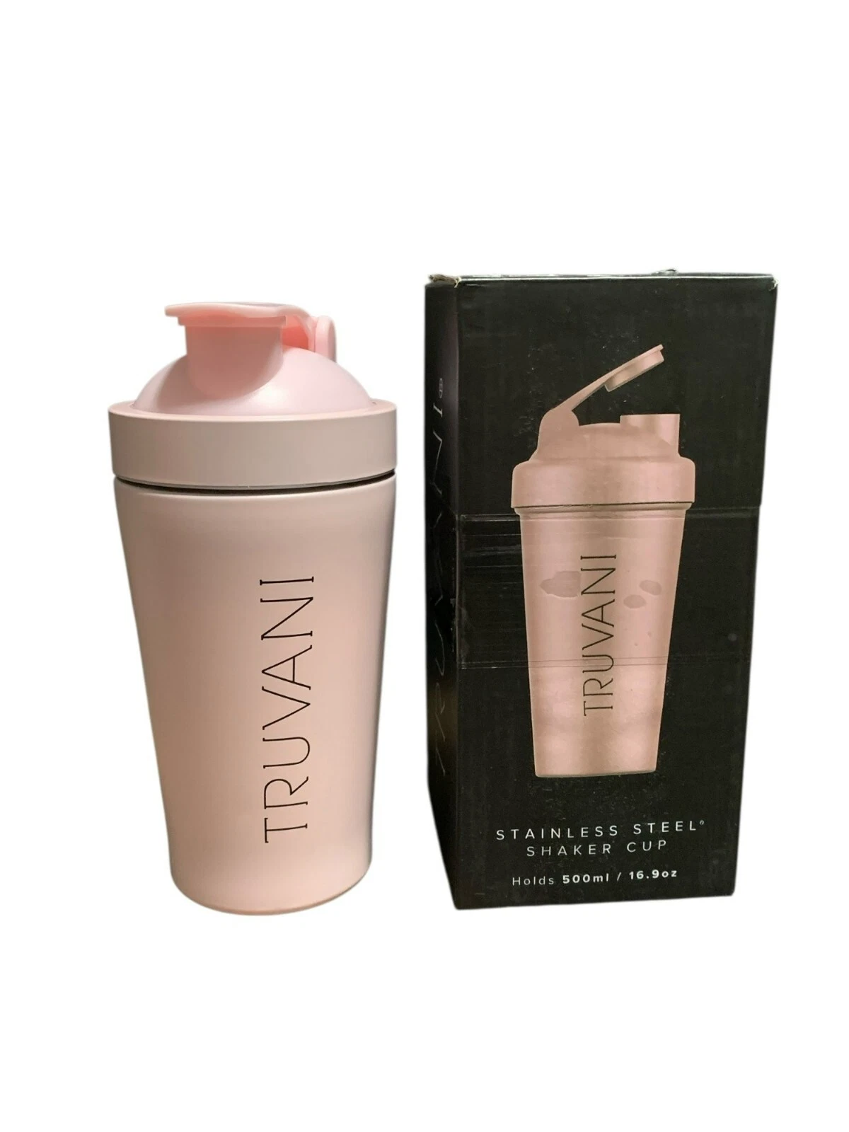 Truvani Stainless Steel Shaker Cup 500ml16.9oz Pink BPA Free Protein Mix
Opens in a new window or ta