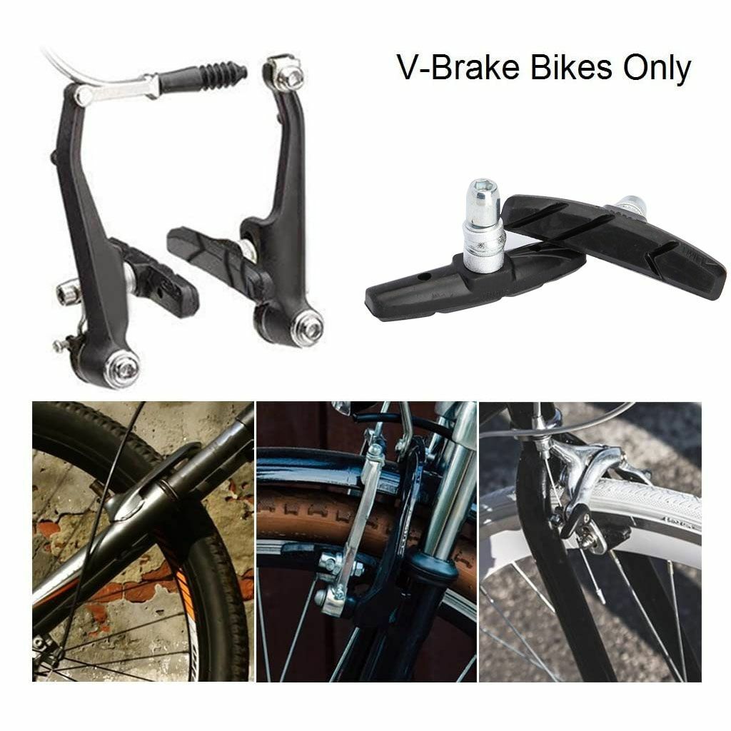 V-Brake Pads For Bikes - 1 Or 2 Pairs, Fits Shimano, BMX, Road, MTB Bicycles