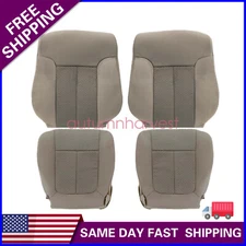 For Ford F150 2011-2014 Driver & Passenger Bottom & Top Cloth Seat Cover Tan