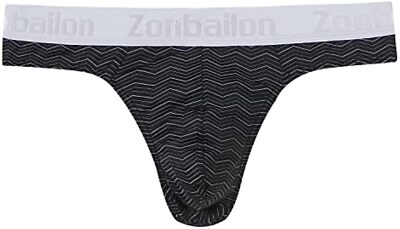 BIATWOWR Men's Thongs Bulge Underwear Wide Band G Strings Ball Pouch Bikini 
