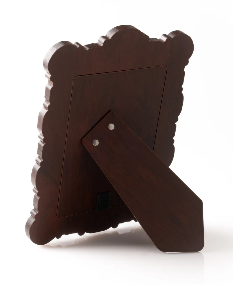 Marco de fotos de plata de ley 925 maciza de 6"x 4" 7397/10x15 parte posterior de madera EE. UU. Foto 2 de 4