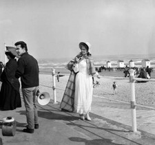 Julie Christie on the set of Far from the Madding Crowd in Weymout- Old Photo