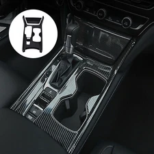 Carbon Fiber Interior Gear Shift Panel Frame Cover Trim For Honda Accord 2018-22