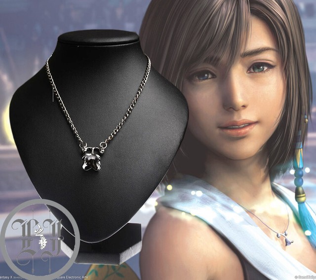 FINAL FANTASY X FF10 Yuna Necklace Cosplay Prop Bell Pendant Chain