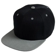 Snapback Baseball Cap Flat Bill Adjustable Blank Plain Solid Structured Hat Men