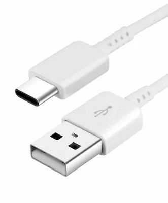 CABLE CHARGEUR USB DATA TYPE-C POUR SAMSUNG 1 M Blanc New - Photo 1/3