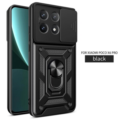 Holder Armor Case Cover For Xiaomi 12T Poco X6 Pro X5 Redmi K40 Note 13 Pro