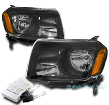 For 12 13 14 15 Honda Pilot Halogen Headlights Headlamps Lamp Black w/8K HID Kit
