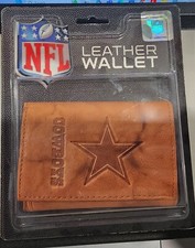 Official NFL Leather Wallet TriFold Embossed Cowboy's