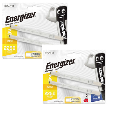 4x Energizer 120-150W R7S Linear ECO Halogen Fluter J118 Sicherheitslampe 118mm