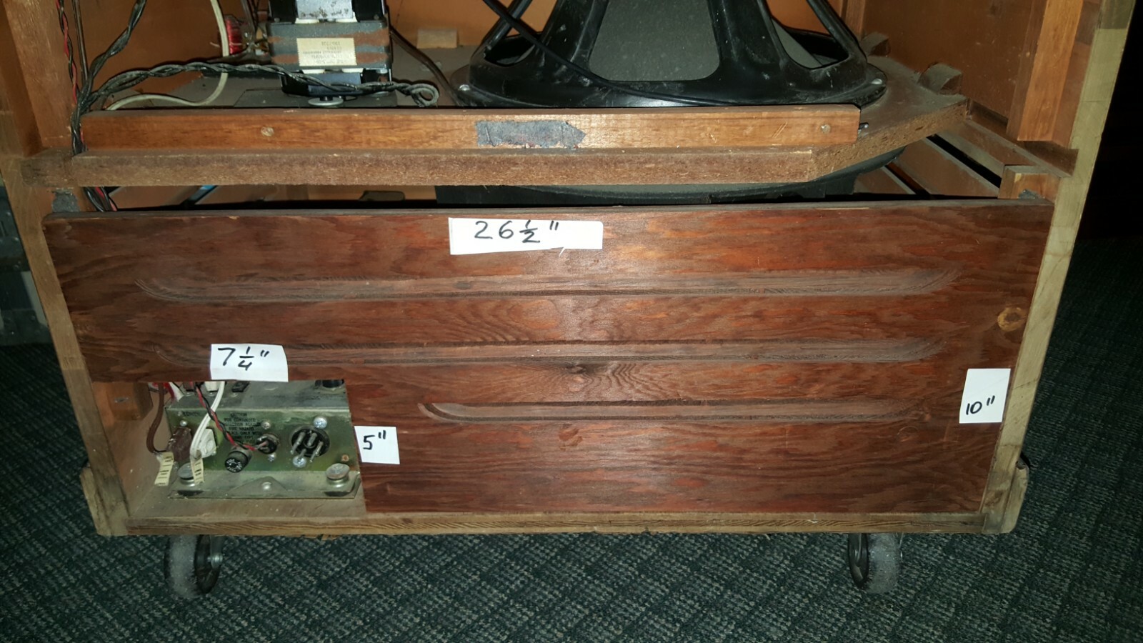 122 or 147 Leslie Tube Amp Speaker Bottom Lower 1 Back Panel fits 21 22 H 251 ♫