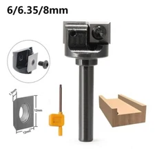 6mm 8mm Spoilboard Milling Cutter Tungsten Cobalt Alloy CNC Surfacing Bit Tools