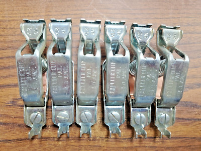 (6-PCS) MUELLER # 21A 50 Amp Zinc / Steel Electrical Test Clips (CX24E)
