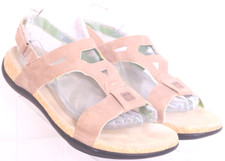Spenco Orthopedic Beige Brown Leather Strap s...