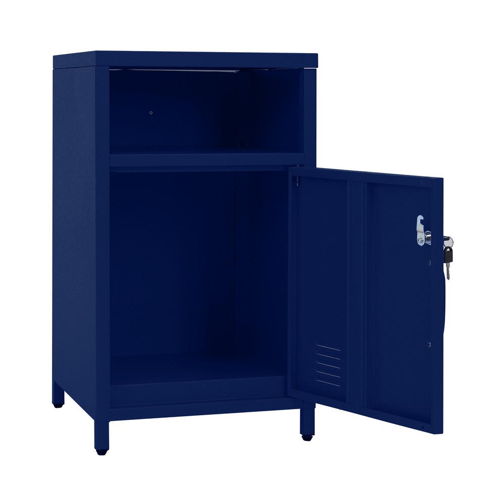Night Table Lockable End Table Coffee Table Metal Locker Bedside ...