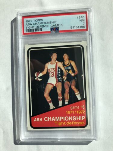 1972 Topps Basketball ABA Championship Tight Defense - Game 6 PSA 7