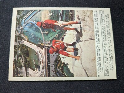 1965 Donruss Disneyland Card # 16 Disneyland Mountain Climbers (VG/EX)