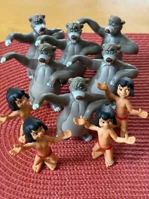 10-er Set Konvolut Bullyland Figuren 6 x Balu und 4 x Mogli zum HAMMERPREIS !!