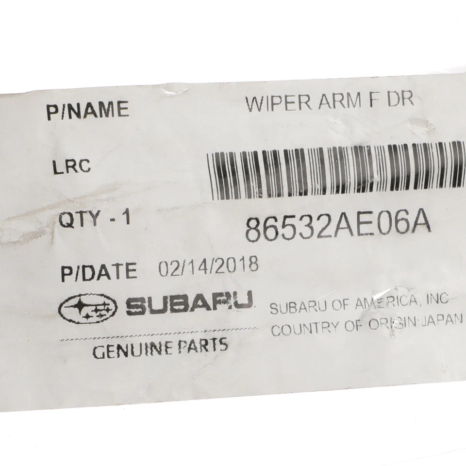 Brazo limpiaparabrisas conductor delantero Subaru 2000-2006 fabricante de equipos originales Baja Legacy 86532AE06A Foto 3 de 3