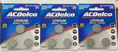 ACDelco CR2032 Lithium 3V Battery | 3 Packs - 9 Count, New & Factory Sealed!