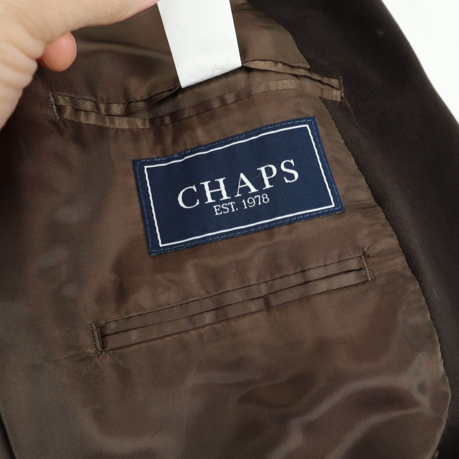 Chaps Dark Brown Soft Textured Polyester Blazer S… - image 8