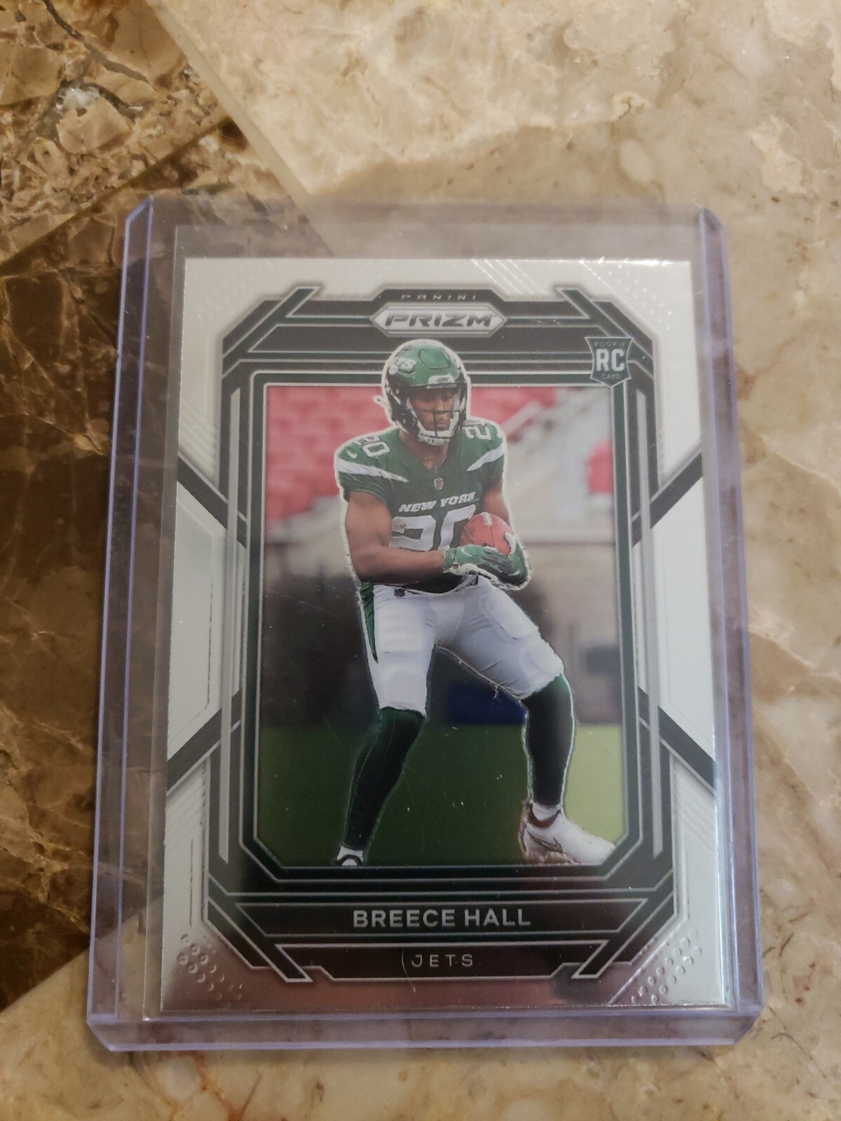 2022 PANINI PRIZM BREECE HALL RC ROOKIE BASE #317 NEW YORK JETS