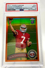 2011 Topps Chrome #25 Colin Kaepernick Orange Refractor Rookie Card - PSA 9