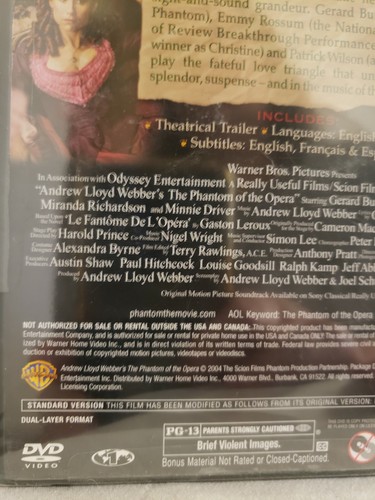 The Phantom Of The Opera DVD, Musical, 2004, Andrew Llyod Webber - Picture 5 of 11