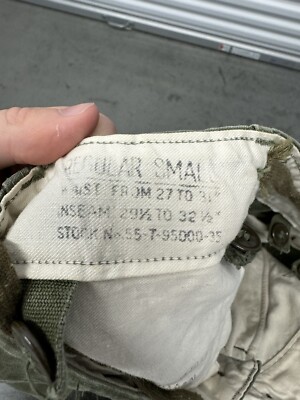 Vintage M-1951 Military Trousers Field Pants Cargo Size Regular