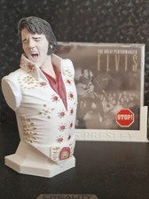 Elvis Aaron Presley bust figurines statuette with CD stand 155mm hand made paint