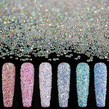 Tiny Nail Rhinestones 15000PCs 1.2mm Ultra Mini Pixie AB Glass Crystals Nail Art