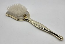 Vintage ART DECO HAIR GOLD TONE BRUSH CELLULOID BACKING