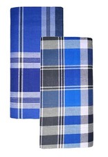 Men's LARGE Sarong Lungi Dhoti Cotton Checkered Multicolor Lungi Pack Of 2 US