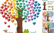 Classroom Tree Bulletin Board Decorations, Hearts Bulletin Board Tree Cutouts