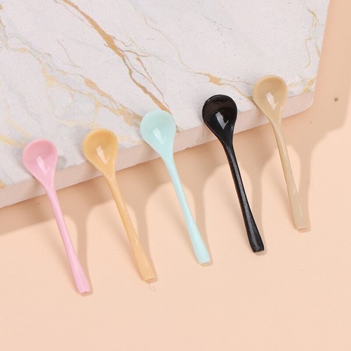 1Pc Doll House Accessories Mini Ice Cream Dessert Yogurt Spoon DecorationB-qk
