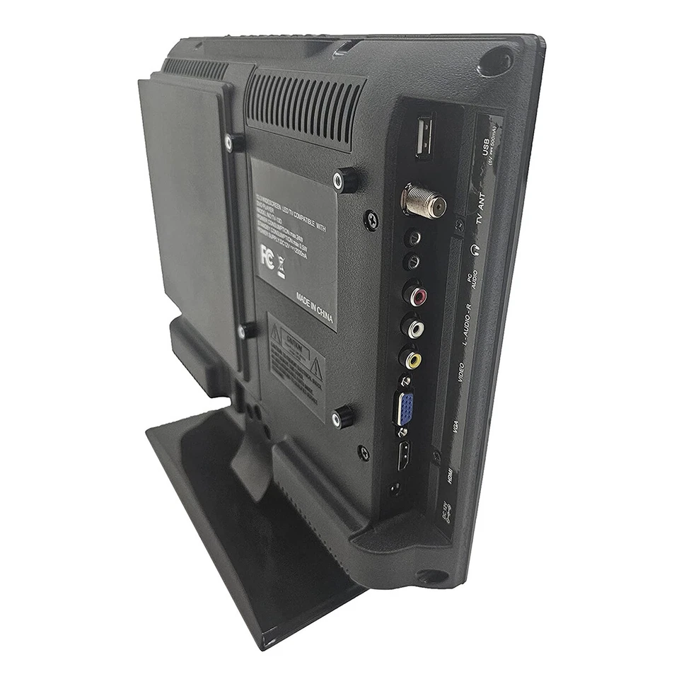 13.3" Portable Rechargeable HD LED TV with Antenna HDMI DVD VGA RCA USB HDTV - Image 3 of 4