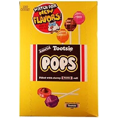 Tootsie Pops, Assorted Flavor, Count 100 - Sugar Candy / Grab Varieties & Flavor