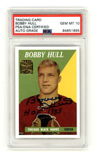 Bobby Hull 2002-03 Topps O-Pee-Chee Archives Rookie Reprint HOF 1983 PSA 10 Auto