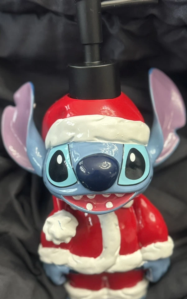 CHRISTMAS HOLIDAY DISNEY STITCH IN SANTA SUIT SOAP DISPENSER - Image 2 of 4