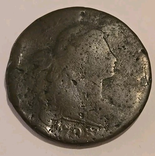 1798 1st Hair Style Draped Bust Large Cent Nice Original Brown - Picture 2 of 5