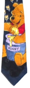 Disney Winnie the Pooh with Honey Pot 100% Silk Tie Necktie
