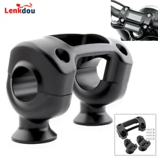 Black Handlebar Riser 1.25" Clamp Mount For Harley Softail Street Bob FXBB 18-23