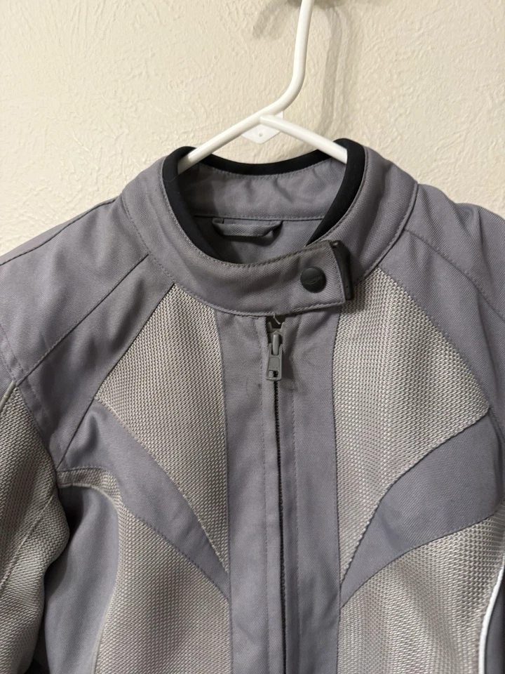 Triumph Padded Armored Motorcycle Jacket size S gray - Image 2 of 4